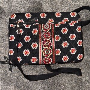 Vera Bradley Black Floral Hard Shell IPad / Kindle Tablet Case Travel Bag